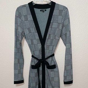 Fashion Nova plaid Black and White maxi dress